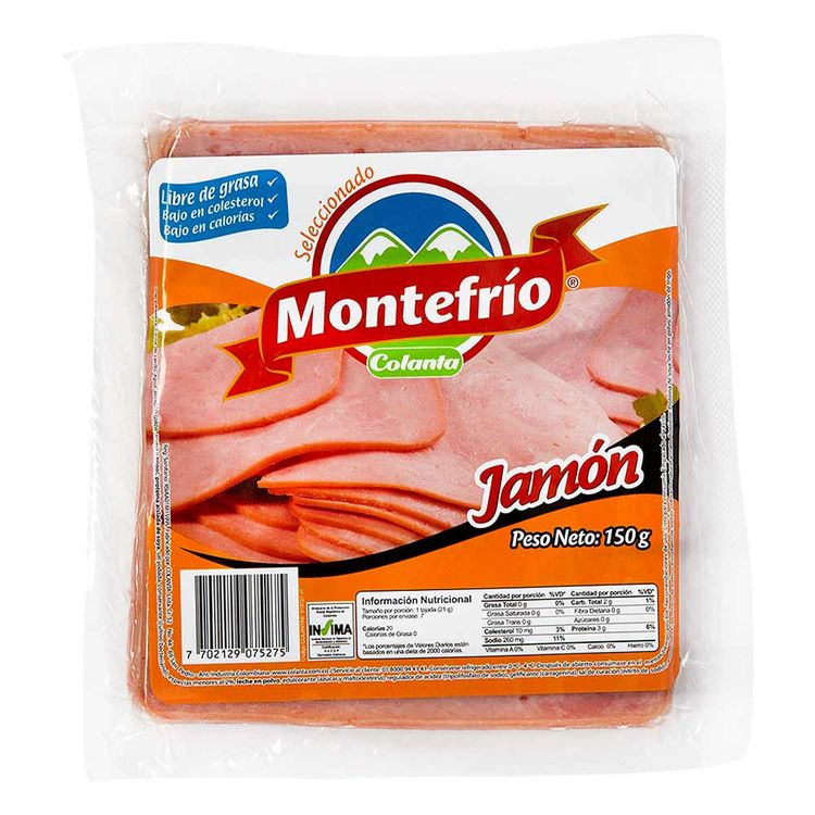 Cuantos gramos de proteina tiene una rebanada de jamon